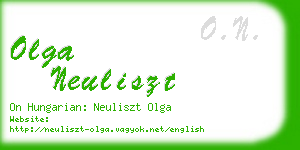 olga neuliszt business card